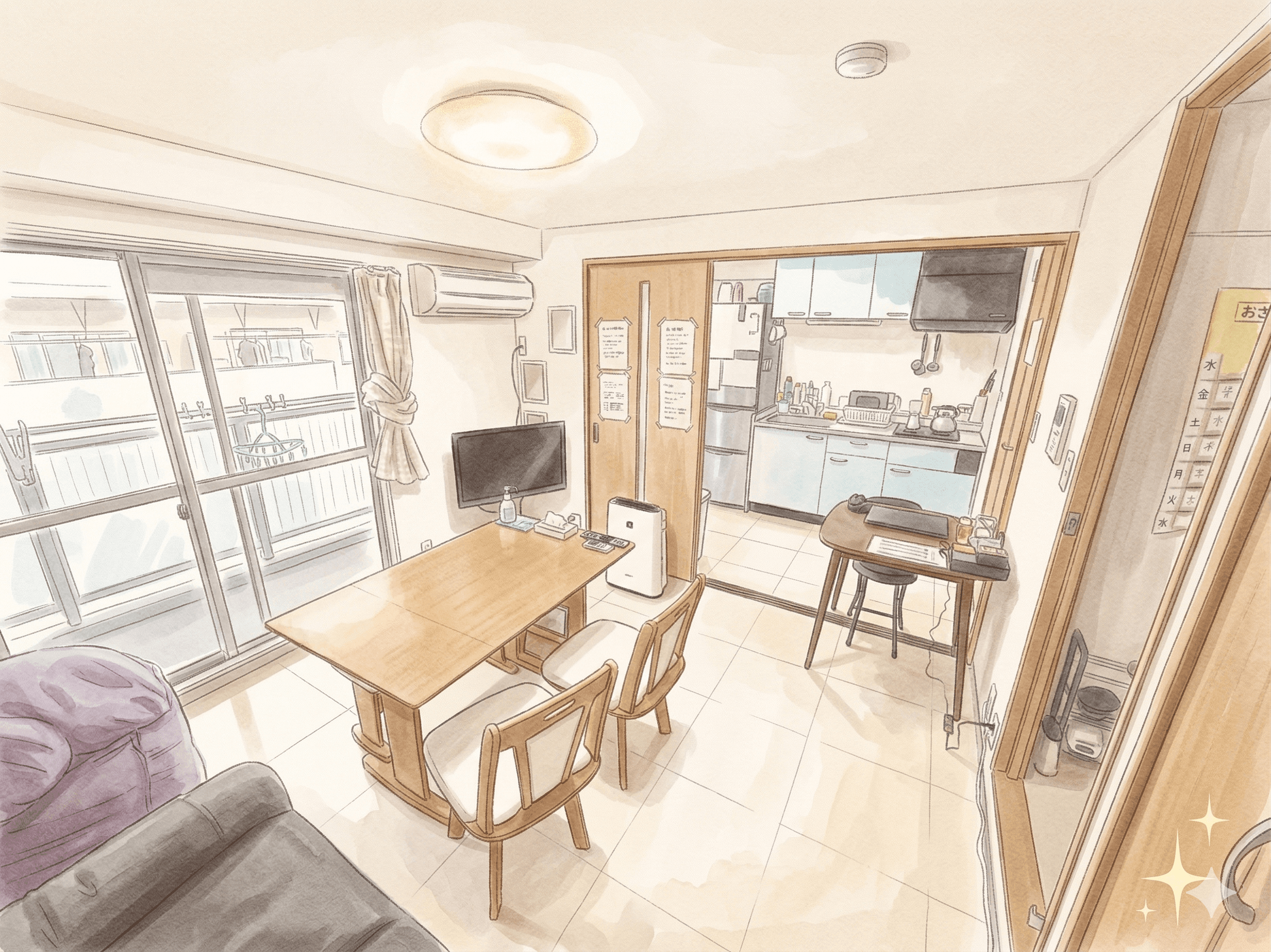 広々として明るいリビング